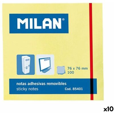 MILAN Pacco Da 100 Fogli Di Adesivi 76x76mm o MILAN Pacco Da 100 Fogli Di Adesivi 76x76mm o