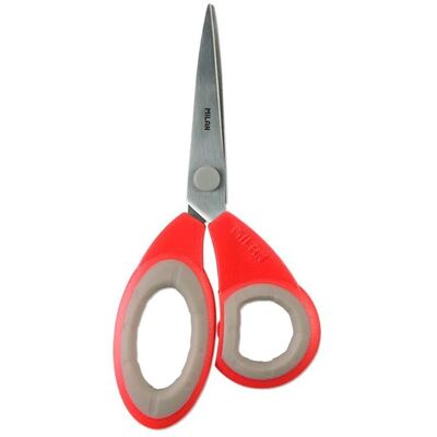 MILAN Blister Di Forbici Da Ufficio Rosse 19cm O MILAN Blister Di Forbici Da Ufficio Rosse 19cm O