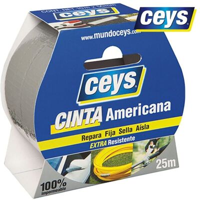 CEYS Nastro Adesivo Argento Rotolo 25mx50 507603 - CEYS Nastro Adesivo Argento Rotolo 25mx50 507603 -