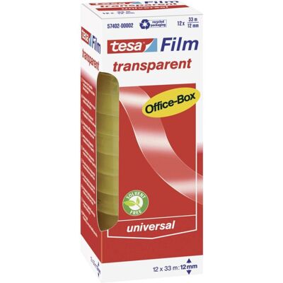 Tesa Office-box 57402-00002-01 Nastro Adesivo Film Trasparente (l X L) 33 M X 12 Mm 12 Pz. Tesa Office-box 57402-00002-01 Nastro Adesivo Film Trasparente (l X L) 33 M X 12 Mm 12 Pz.