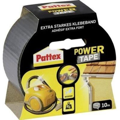 Nastro rinforzato Power Tape Argento di Pattex - 10m x 50mm - Impermeabile Nastro rinforzato Power Tape Argento di Pattex - 10m x 50mm - Impermeabile
