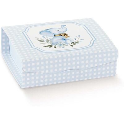 SCOTTON Scatola Gift Elefantino Azzurro Cartoncino 7x7x3 Cm 10 Pz SCOTTON Scatola Gift Elefantino Azzurro Cartoncino 7x7x3 Cm 10 Pz