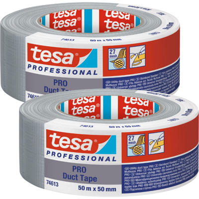 OEM Nastro Adesivo Tesa, Impermeabile, Per Riparazioni In Tessuto, Colore Argento, 50 M X 50 Mm X 2 Pezzi OEM Nastro Adesivo Tesa, Impermeabile, Per Riparazioni In Tessuto, Colore Argento, 50 M X 50 Mm X 2 Pezzi