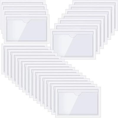 OEM 36 Porta Etichette Autoadesivi Per Confezione, 6 X 10 Cm, Con Finestra Per L'Etichettatura, Porta Biglietti Da Visita Autoadesivi, Adesivi, Trasparenti, Impermeabili. Adatti Per Casa, Ufficio E Scuola OEM 36 Porta Etichette Autoadesivi Per Confezione, 6 X 10 Cm, Con Finestra Per L'Etichettatura, Porta Biglietti Da Visita Autoadesivi, Adesivi, Trasparenti, Impermeabili. Adatti Per Casa, Ufficio E Scuola