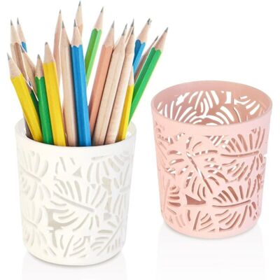OEM Set Di Due Portapenne Rotondi In Plastica Per Pennelli E Articoli Da Ufficio, Accessorio Per Casa, Scuola E Ufficio - Crezuo OEM Set Di Due Portapenne Rotondi In Plastica Per Pennelli E Articoli Da Ufficio, Accessorio Per Casa, Scuola E Ufficio - Crezuo