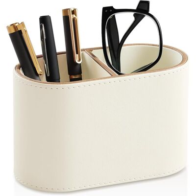 OEM Portapenne Da Scrivania In Similpelle, Piccolo Scomparto Per Telecomandi, Organizer Da Scrivania Multifunzionale, Ideale Per Casa, Scuola E Ufficio - Doppio Scomparto (beige) OEM Portapenne Da Scrivania In Similpelle, Piccolo Scomparto Per Telecomandi, Organizer Da Scrivania Multifunzionale, Ideale Per Casa, Scuola E Ufficio - Doppio Scomparto (beige)