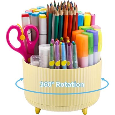 OEM Organizer Da Scrivania, Portapenne Girevole A 360°, Accessori Per L'Organizzazione Della Scrivania Con 5 Scomparti, Spazio Per Penne E Articoli Per La Casa (giallo) OEM Organizer Da Scrivania, Portapenne Girevole A 360°, Accessori Per L'Organizzazione Della Scrivania Con 5 Scomparti, Spazio Per Penne E Articoli Per La Casa (giallo)