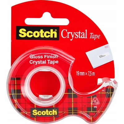 3M Nastro Adesivo Scotch Crystal Forte Adesione Srotolamento Liscio 3M Nastro Adesivo Scotch Crystal Forte Adesione Srotolamento Liscio