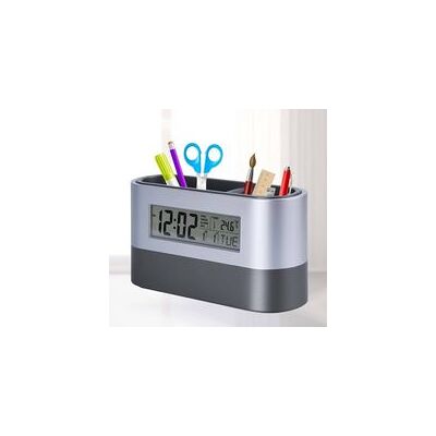 OEM Portapenne Multifunzione Con Sveglia E Organizer Da Scrivania – Elegante Design Grigio – Crezuo OEM Portapenne Multifunzione Con Sveglia E Organizer Da Scrivania – Elegante Design Grigio – Crezuo