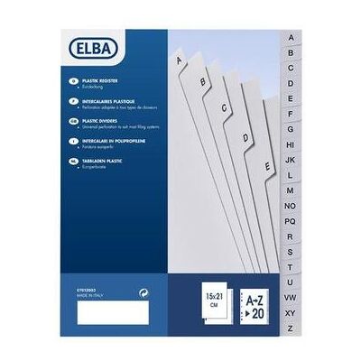 Elba 400006682 Divisore Polipropilene (pp) Multicolore 20 Pz Elba 400006682 Divisore Polipropilene (pp) Multicolore 20 Pz