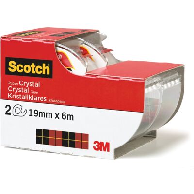 Scotch Nastro Adesivo Crystal 19 Mm 6 M Confezione 2 Scotch Nastro Adesivo Crystal 19 Mm 6 M Confezione 2