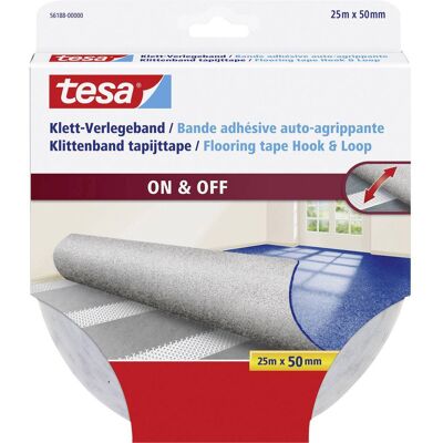 Nastro bianco Tesa - adatto per tappeti con retro in fleece, feltro o fibre naturali Nastro bianco Tesa - adatto per tappeti con retro in fleece, feltro o fibre naturali