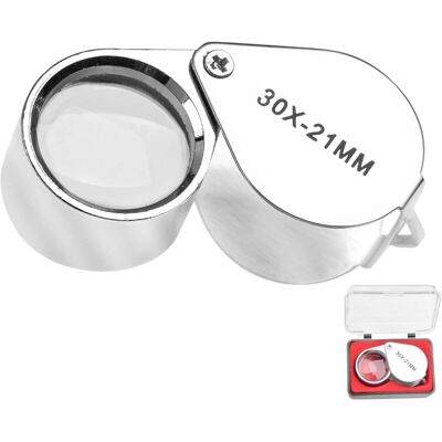 XISRENS Lente D'Ingrandimento Da Gioielliere 30x Con Custodia Per Leggere, Libri, Giornali, Insetti, Hobby (30x) XISRENS Lente D'Ingrandimento Da Gioielliere 30x Con Custodia Per Leggere, Libri, Giornali, Insetti, Hobby (30x)