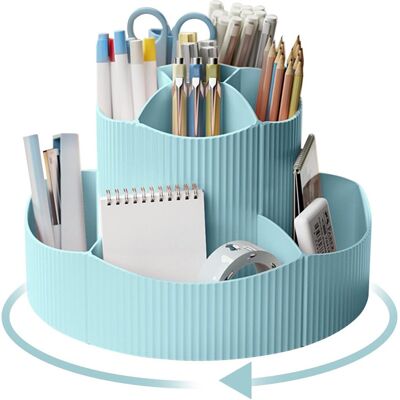 OEM Portapenne Girevole, Organizer Da Scrivania, 11 Scomparti, Grande Capacità Migliorata, Rotazione A 360°, Può Contenere Matite, Matite Colorate, Vari Articoli Di Cancelleria (blu) OEM Portapenne Girevole, Organizer Da Scrivania, 11 Scomparti, Grande Capacità Migliorata, Rotazione A 360°, Può Contenere Matite, Matite Colorate, Vari Articoli Di Cancelleria (blu)