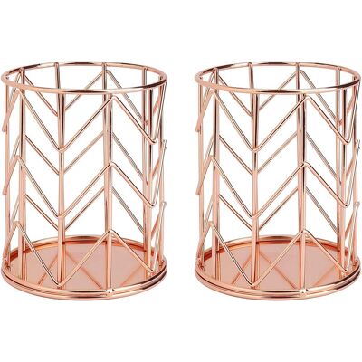 OEM Robusto Portapenne In Metallo Con Design A Onda, Ideale Per Casa, Scuola E Ufficio. Portapenne In Due Parti Per Riporre Pennelli E Accessori Di Cancelleria (oro Rosa). OEM Robusto Portapenne In Metallo Con Design A Onda, Ideale Per Casa, Scuola E Ufficio. Portapenne In Due Parti Per Riporre Pennelli E Accessori Di Cancelleria (oro Rosa).