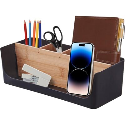TIGREZY Organizer Da Scrivania E Portapenne, Contenitore Multifunzionale In Plastica, Scatola Per Il Trucco, Scatola Portaoggetti Da Scrivania, Organizer Per Penne (nero) TIGREZY Organizer Da Scrivania E Portapenne, Contenitore Multifunzionale In Plastica, Scatola Per Il Trucco, Scatola Portaoggetti Da Scrivania, Organizer Per Penne (nero)