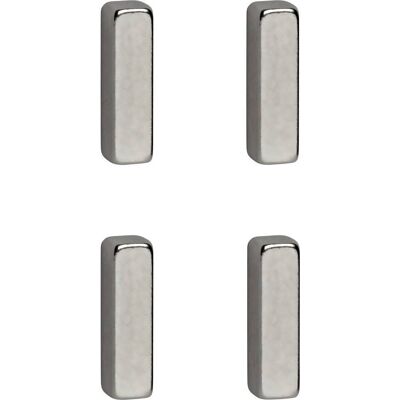 Maul - Magnete Neodimio (l X A X P) 15 X 4 X 4 Mm Rettangolare, Barra Argento 4 Pz. 6169096 Maul - Magnete Neodimio (l X A X P) 15 X 4 X 4 Mm Rettangolare, Barra Argento 4 Pz. 6169096