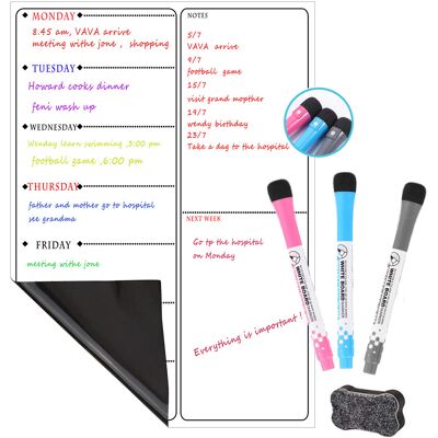 OEM Calendario Magnetico Cancellabile A Secco Per Frigorifero - Lavagna Magnetica Per Frigorifero, Cucina O Decorazione Murale Per La Lista Della Spesa. OEM Calendario Magnetico Cancellabile A Secco Per Frigorifero - Lavagna Magnetica Per Frigorifero, Cucina O Decorazione Murale Per La Lista Della Spesa.