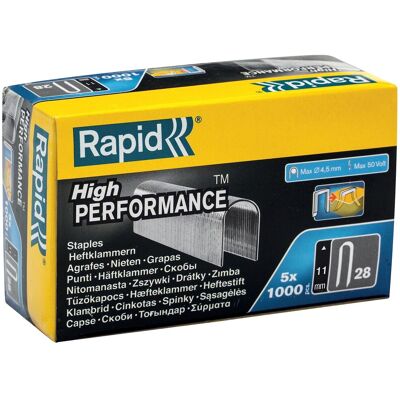 Rapid Graffette 11 Mm R 28 Per Fissatrice Fissacavi 11 Mm 7/16 Pz 1000 Rapid Graffette 11 Mm R 28 Per Fissatrice Fissacavi 11 Mm 7/16 Pz 1000