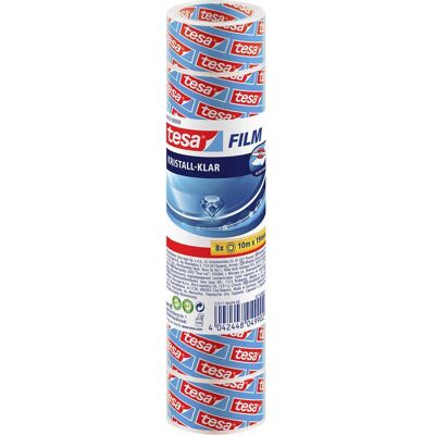 Tesa 57417-00000-02 Pellicola Adesiva Cristallino Trasparente (l X L) 10 M X 19 Mm 8 Pz. - Tesa 57417-00000-02 Pellicola Adesiva Cristallino Trasparente (l X L) 10 M X 19 Mm 8 Pz. -
