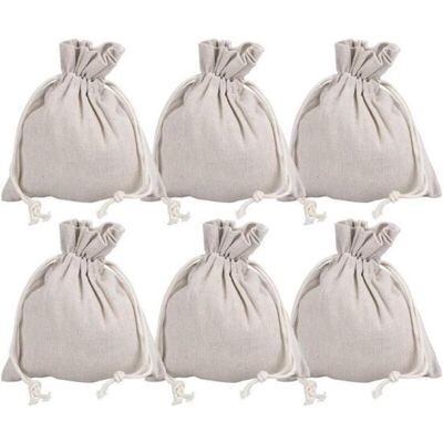 LIIYIELA Sacchetto In Tessuto Con Coulisse - Confezione Regalo Per Nozze - Contenitore Per Piccoli Oggetti - Juta Naturale - 17 Cm X 19 Cm - 6 Pezzi. LIIYIELA Sacchetto In Tessuto Con Coulisse - Confezione Regalo Per Nozze - Contenitore Per Piccoli Oggetti - Juta Naturale - 17 Cm X 19 Cm - 6 Pezzi.