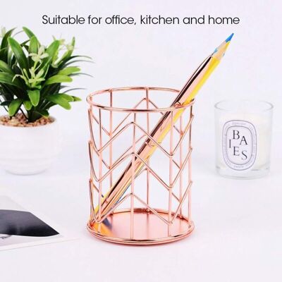OEM Portapenne In Metallo Per Scrivania, Porta Penne, Pennelli Per Il Trucco, Articoli Di Cancelleria, Organizer Da Scrivania In Ferro (oro Rosa) OEM Portapenne In Metallo Per Scrivania, Porta Penne, Pennelli Per Il Trucco, Articoli Di Cancelleria, Organizer Da Scrivania In Ferro (oro Rosa)