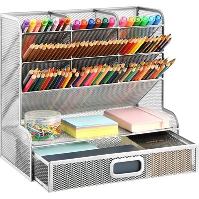 OEM Organizzatore Da Scrivania In Rete, Portapenne Multifunzionale, Organizer Per Penne Da Scrivania, Organizer Per Articoli Di Cancelleria Da Ufficio (portapenne In Rete Argentata Con Cassetto) OEM Organizzatore Da Scrivania In Rete, Portapenne Multifunzionale, Organizer Per Penne Da Scrivania, Organizer Per Articoli Di Cancelleria Da Ufficio (portapenne In Rete Argentata Con Cassetto)