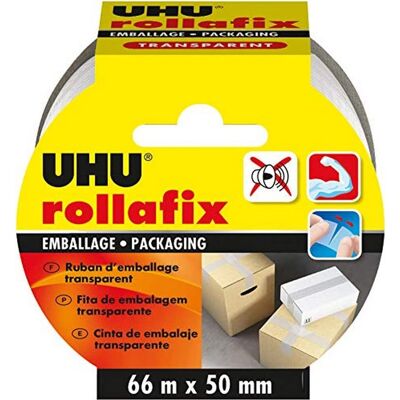 Nastro da imballaggio trasparente Uhu - 66m x 50mm - Facile da strappare Nastro da imballaggio trasparente Uhu - 66m x 50mm - Facile da strappare