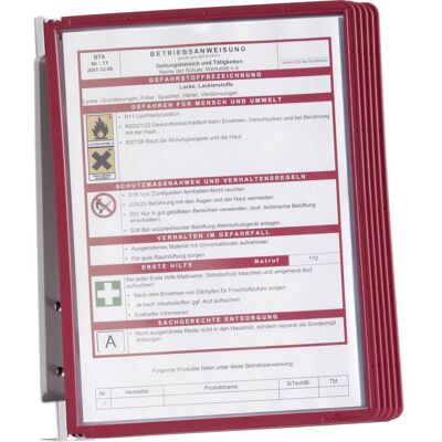 FP - Durable Supporto Da Parete Per Pannello Espositivo Vario Wall 5 - 5551 Rosso Din A4 Numero Di Display Inclusi 5 FP - Durable Supporto Da Parete Per Pannello Espositivo Vario Wall 5 - 5551 Rosso Din A4 Numero Di Display Inclusi 5
