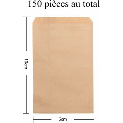 OEM Sacs En Papier Kraft, 150 Sacs Alimentaires Artigianali, 6x10 Cm, Per Dolci, Erbe, Semi, Pillole E Piccoli Oggetti OEM Sacs En Papier Kraft, 150 Sacs Alimentaires Artigianali, 6x10 Cm, Per Dolci, Erbe, Semi, Pillole E Piccoli Oggetti