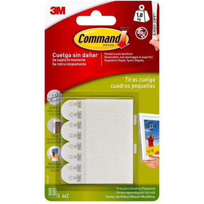 3M Confezione Blister Da 4 Strisce Per Appendere Quadri 1,8 Kg 17202 Command 3M Confezione Blister Da 4 Strisce Per Appendere Quadri 1,8 Kg 17202 Command