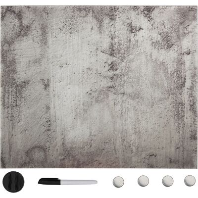 vidaXL Lavagna magnetica in vetro 40x40 cm - Montaggio a parete - Grigia vidaXL Lavagna magnetica in vetro 40x40 cm - Montaggio a parete - Grigia
