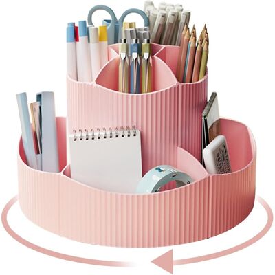 OEM Portapenne Girevole, Organizer Da Scrivania, 11 Scomparti, Grande Capacità Migliorata, Rotazione A 360°, Può Contenere Matite, Pennarelli, Vari Articoli Di Cancelleria (rosa) OEM Portapenne Girevole, Organizer Da Scrivania, 11 Scomparti, Grande Capacità Migliorata, Rotazione A 360°, Può Contenere Matite, Pennarelli, Vari Articoli Di Cancelleria (rosa)