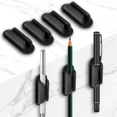 OEM 10 Portapenne Adesivi A Parete, Per Lavagna, Frigo, Ufficio, Nero OEM 10 Portapenne Adesivi A Parete, Per Lavagna, Frigo, Ufficio, Nero