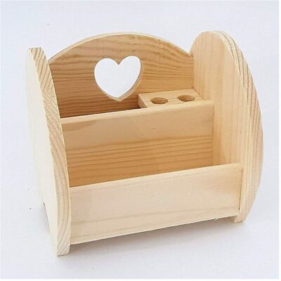TRADE SHOP TRAESIO Trade Shop - Portapenne Tondo Cuore Legno Organizzatore Scrivania Portaoggetti Matite Ufficio Casa - TRADE SHOP TRAESIO Trade Shop - Portapenne Tondo Cuore Legno Organizzatore Scrivania Portaoggetti Matite Ufficio Casa -