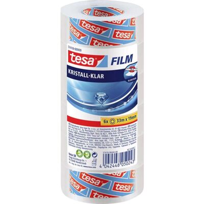 Tesa 57418-00000-02 Pellicola Adesiva Cristallino Trasparente (l X L) 33 M X 19 Mm 6 Pz. - Tesa 57418-00000-02 Pellicola Adesiva Cristallino Trasparente (l X L) 33 M X 19 Mm 6 Pz. -