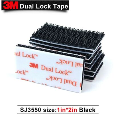 3M - Velcro Adesivo Nero 25mm X 5cm Dual Lock Sj 3550 Gopro E Telepass Numero Pezzi - 10 Pezzi (25mm X 50mm) 3M - Velcro Adesivo Nero 25mm X 5cm Dual Lock Sj 3550 Gopro E Telepass Numero Pezzi - 10 Pezzi (25mm X 50mm)