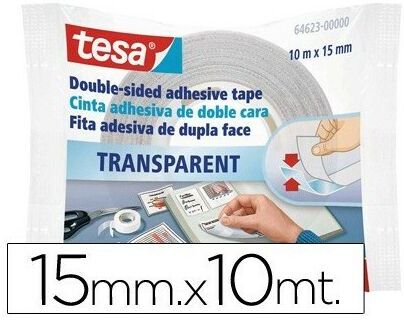 Tesa - Cinta doble cara 10 mt x 15mm (pack de 12 uds.)