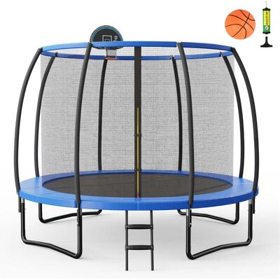 HELLOSHOP26 Trampolino Da Esterno Set Da 1 305 X 305 X 254 Cm Sicuro Con Canestro Da Basket Atmosfera Accogliente Acciaio Nero 200020643 HELLOSHOP26 Trampolino Da Esterno Set Da 1 305 X 305 X 254 Cm Sicuro Con Canestro Da Basket Atmosfera Accogliente Acciaio Nero 200020643