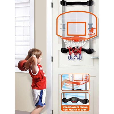 Dunlop - Basket Canestro Da Porta Per Bambini Segnapunti Digitale Musica Suoni E Pallone Dunlop - Basket Canestro Da Porta Per Bambini Segnapunti Digitale Musica Suoni E Pallone