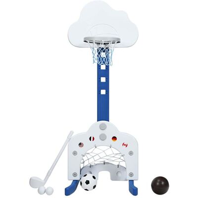 HELLOSHOP26 Canestro Da Basket 3 In 1 Altezza Regolabile Da 77 A 116 Cm Divertente Per I Bambini In Hdpe Blu Scuro E Bianco 200020504 HELLOSHOP26 Canestro Da Basket 3 In 1 Altezza Regolabile Da 77 A 116 Cm Divertente Per I Bambini In Hdpe Blu Scuro E Bianco 200020504