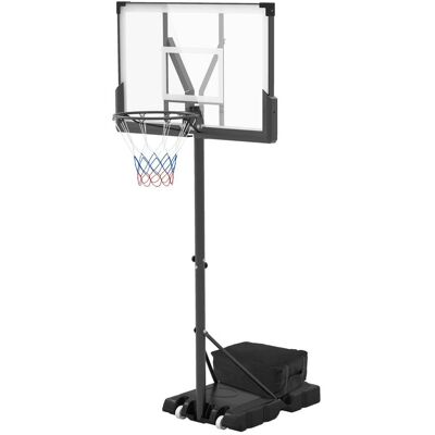 HELLOSHOP26 Canestro Da Basket Portatile Altezza Regolabile 125-305 Cm Versatile Con Tabellone Resistente E Ruote In Metallo Nero 200012956 HELLOSHOP26 Canestro Da Basket Portatile Altezza Regolabile 125-305 Cm Versatile Con Tabellone Resistente E Ruote In Metallo Nero 200012956