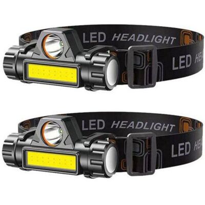 OEM Lampada Frontale A Led Ricaricabile, Confezione Da 2 Torce A Led Ultraleggere, Potente Lampada Frontale A Led Impermeabile Per Attività All'aperto, Campeggio, Escursionismo, Caccia, Riparazioni, Pesca OEM Lampada Frontale A Led Ricaricabile, Confezione Da 2 Torce A Led Ultraleggere, Potente Lampada Frontale A Led Impermeabile Per Attività All'aperto, Campeggio, Escursionismo, Caccia, Riparazioni, Pesca