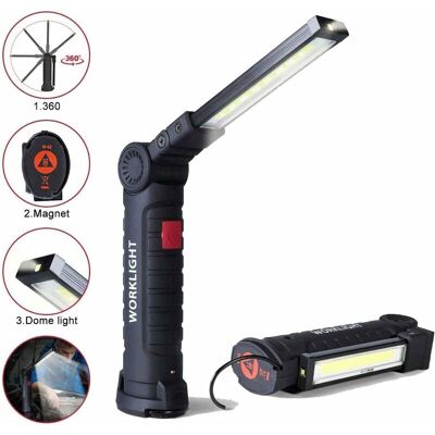 OEM Lampada Da Lavoro A Led Ricaricabile, Torcia Portatile A Led Da 800 Lumen, Lampada Da Officina A Led Ricaricabile, Lampada Di Ispezione, Torcia A Base Magnetica A 5 Modalità Per Garage, Campeggio, Lam OEM Lampada Da Lavoro A Led Ricaricabile, Torcia Portatile A Led Da 800 Lumen, Lampada Da Officina A Led Ricaricabile, Lampada Di Ispezione, Torcia A Base Magnetica A 5 Modalità Per Garage, Campeggio, Lam
