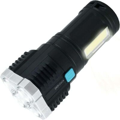 OEM Torcia Led Ricaricabile 1200lm - 4 Modalità - Impermeabile - Uso Domestico - Campeggio - Escursionismo - Emergenza OEM Torcia Led Ricaricabile 1200lm - 4 Modalità - Impermeabile - Uso Domestico - Campeggio - Escursionismo - Emergenza