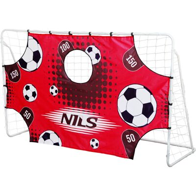 Porta da calcio Nils Extreme - 240x150cm, con rete e pannello di mira Porta da calcio Nils Extreme - 240x150cm, con rete e pannello di mira