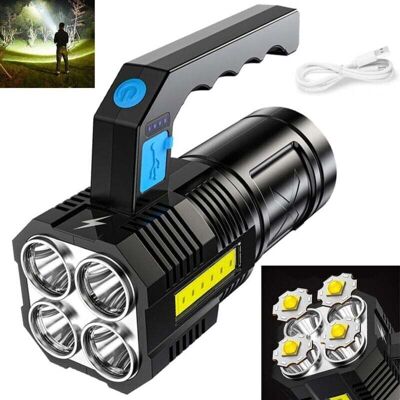 OEM Torcia Led P1000 Quad-core, Torcia Led Cob Ricaricabile Ultra Luminosa, Luce Da Lavoro Impermeabile Con 4 Modalità, Torcia Di Emergenza Portatile Per Escursionismo, Pesca, Campeggio OEM Torcia Led P1000 Quad-core, Torcia Led Cob Ricaricabile Ultra Luminosa, Luce Da Lavoro Impermeabile Con 4 Modalità, Torcia Di Emergenza Portatile Per Escursionismo, Pesca, Campeggio