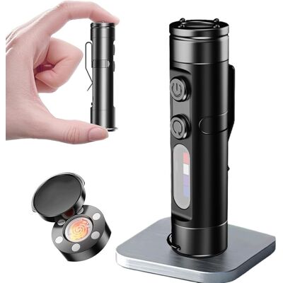 OEM Torcia Tascabile Edc Ricaricabile, 500 Lumen, Con Anello Portachiavi, Accendino E Rompivetro, Illuminazione Laterale Multicolore E Base Magnetica, Ideale Per Situazioni Di Emergenza, Campeggio E Auto. OEM Torcia Tascabile Edc Ricaricabile, 500 Lumen, Con Anello Portachiavi, Accendino E Rompivetro, Illuminazione Laterale Multicolore E Base Magnetica, Ideale Per Situazioni Di Emergenza, Campeggio E Auto.