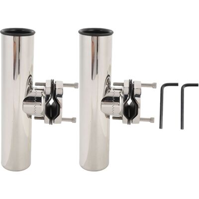 VISTRECK Portacanne Da Pesca Per Barca, Stile Torneo, 2 Pezzi, Morsetto In Acciaio Inox Per Palo Di Montaggio Su Rotaia, Montabili Su Rotaie Verticali O Orizzontali, Diametro Applicabile 43 - 51 Mm. VISTRECK Portacanne Da Pesca Per Barca, Stile Torneo, 2 Pezzi, Morsetto In Acciaio Inox Per Palo Di Montaggio Su Rotaia, Montabili Su Rotaie Verticali O Orizzontali, Diametro Applicabile 43 - 51 Mm.