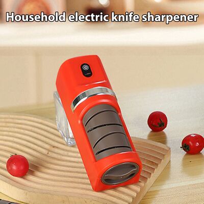 OEM Affilacoltelli Elettrico Portatile Ricaricabile Tramite Usb Con Base Antiscivolo, 1200 Mah, Rosso, Dimensioni 18x6x6 Cm OEM Affilacoltelli Elettrico Portatile Ricaricabile Tramite Usb Con Base Antiscivolo, 1200 Mah, Rosso, Dimensioni 18x6x6 Cm